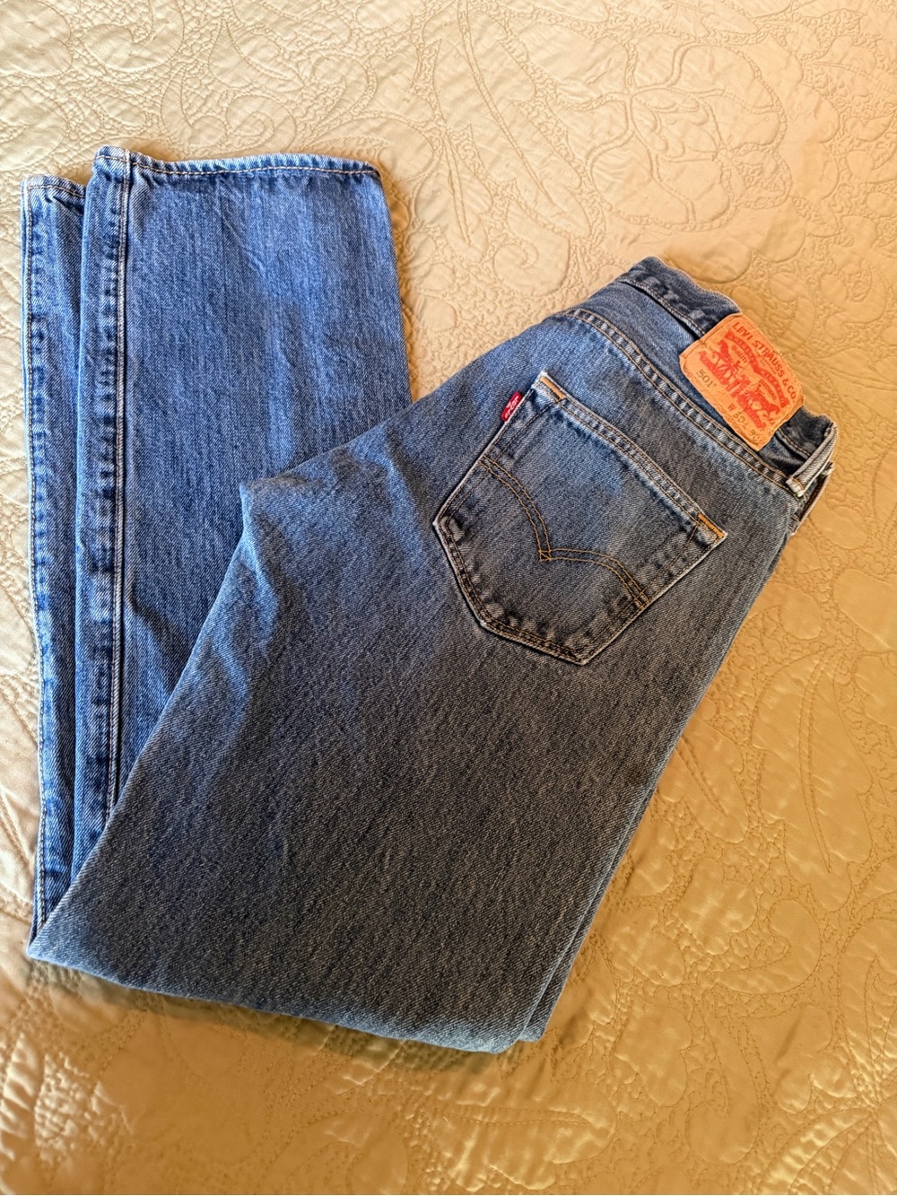 Vintage Levi’s 501 Button Fly Jeans Distressed Grunge 90s Straight Leg USA - Picture 3 of 13